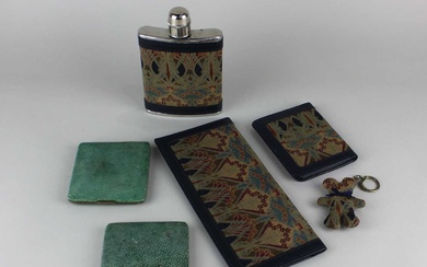 A George VI silver gilt and shagreen cigarette case
