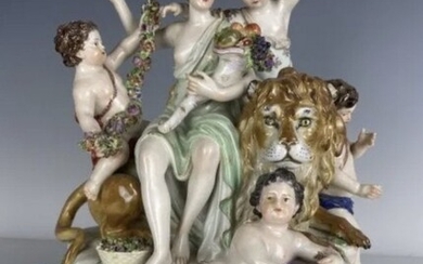 A LARGE 19TH C. MEISSEN GROUP