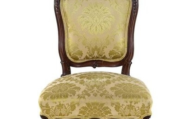A Louis XV Carved Walnut Side Chair