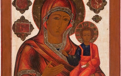 A MONUMENTAL ICON SHOWING THE SMOLENSKAYA MOTHER OF GOD Russian,...