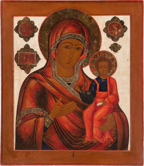 A MONUMENTAL ICON SHOWING THE SMOLENSKAYA MOTHER OF GOD
