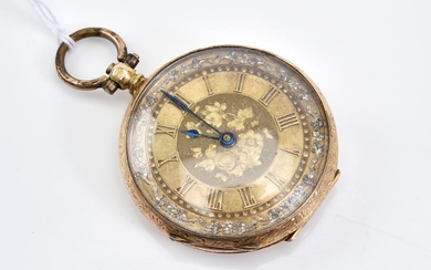 A POCKET WATCH IN 14CT GOLD, TOTAL WEIGHT 30GMS