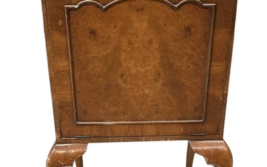 A Queen Anne style walnut veneered bedside nightstand, 78cm in...