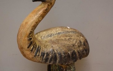 A RARE MID-CENTURY GARDEN STATUE OF AN EMU