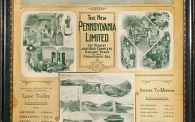 A RARE P.R.R. 'PENNSYLVANIA LIMITED' BROADSIDE C. 1900