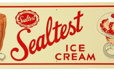 A SEALTEST ICE CREAM ADVERTISING SIGN CIRCA 1957