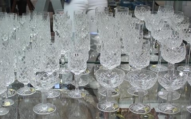 A SUITE OF BOHEMIA LEAD CRYSTAL GLASSES