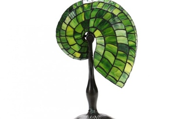 A Tiffany Style Nautilus Table Lamp