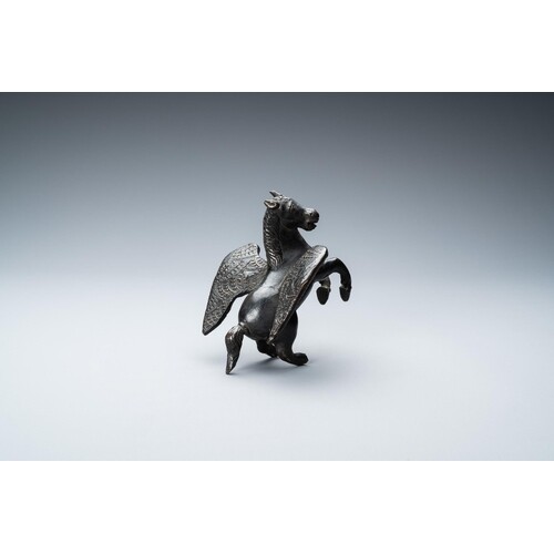 A black-patinated bronze model of Pegasus, Italy, 16th C.L.:...