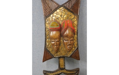 A carved African mask