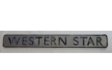 A cast iron and brass railways locomotive name plate "Wester...