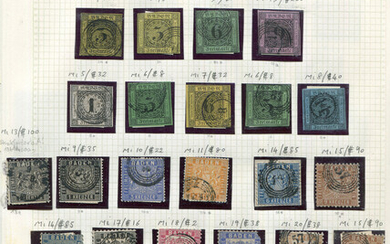 A collection of German States stamps in two albums, including Baden, Bavaria, Prussia and Württ
