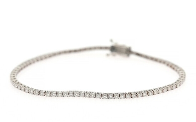 NOT SOLD. A diamond bracelet set with numerous brilliant-cut diamonds weighing a total of app....
