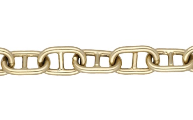 A fancy-link bracelet, possibly by Hermès, the fancy-link chain leading to a...