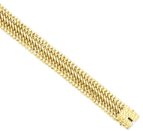 A fancy-link bracelet