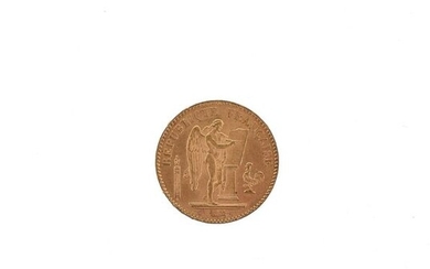 A gold coin of 20 FF Génie