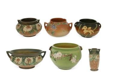 A group of Roseville pottery