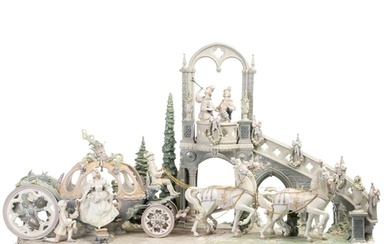 A large and impressive Lladro figure group, 'Cinderella's Ar...