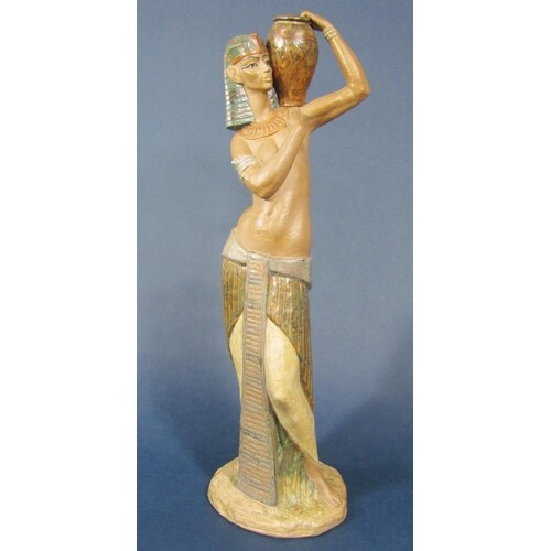 A large and unusual Lladro matt glazed figure of an Egyptian...