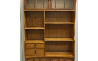 A mid-century teak display cabinet. Dimensions(cm) H183, W10...