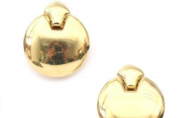 A pair of 18 karat gold earrings by Chimento. Provenance: Vincenza, Italy. French fitting. Gross weight: 13.4 g.