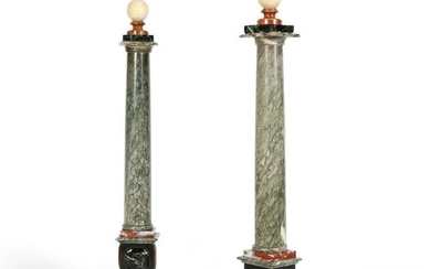 A pair of Grand Tour specimen marble columns