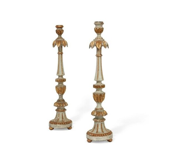 A pair of Italian Neoclassical style candlesticks