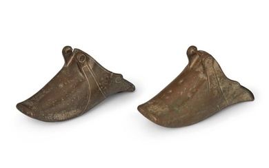 A pair of Spanish Colonial brass stirrups