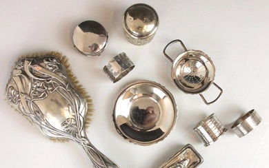 A selection of silver items, including an Edwardian silver j...