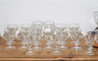 A set of crystal glasses comprising: twelve water...
