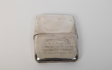 A silver cigarette case gifted to George Tucker by Norton