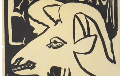 AN AUTOGRAPH POSTER BY PABLO PICASSO (SPANISH 1881-1973), EXPOSITION VALLAURIS, 1952