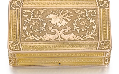 AN EARLY TWO-COLOUR GOLD SUR PLATEAU MUSICAL BOX, GENEVA, CIRCA 1812