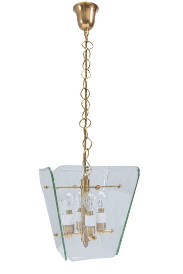 AN ITALIAN CEILING LIGHT IN THE STYLE OF PIETRO CHIESA, CIRCA 1950s