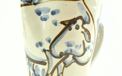 ANDREW MCGARVA - STUDIO POTTERY POURING JUG WITH COW