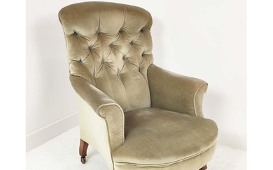 ARMCHAIR, by Cornelius V Smith, late Victorian walnut and be...