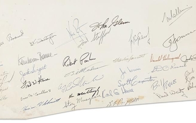 (ASTRONAUTS.) Signatures by over 30 astronauts
