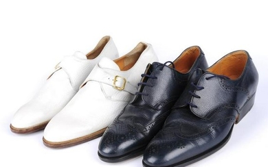 AUBERCY - two pairs of men's bespoke shoes. To include