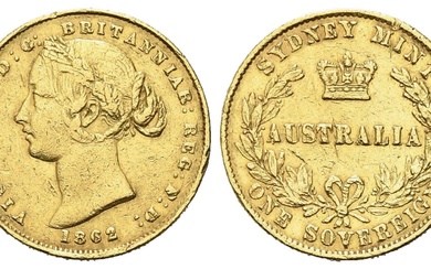 AUSTRALIE. Victoria (1837-1901). Livre 1862. Au (7,95 g). BB