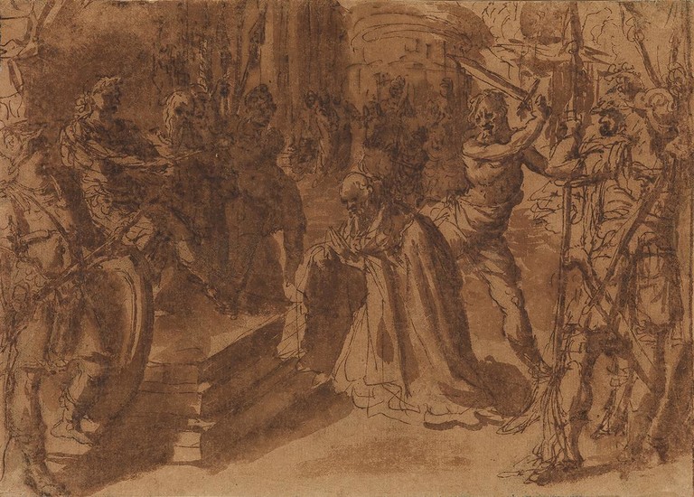 AVANZINO NUCCI (Città di Castello 1552-1629 Rome) An Execution Scene of a Man...