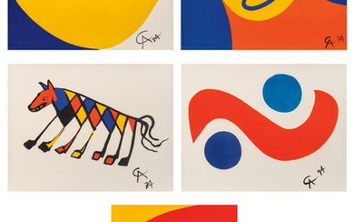Alexander Calder (1898-1976), Untitled, from Flying Colors (five works) (1975)