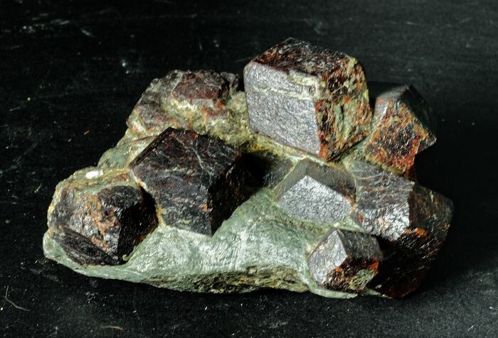 Almandine Crystals on matrix - 970 g