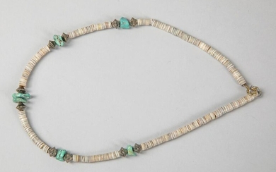 American Indian Type Shell & Turquoise Trade Beads