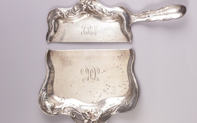American Silver Items for Collecting Crumbs, Art Nouveau