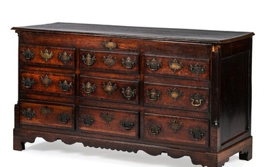 An English Chippendale Oak Dower Chest