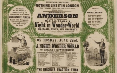 Anderson, John Henry (The Great Wizard of the North) | An ornate playbill for "The Great Wizard of the North"