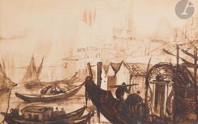 André MAIRE (1898-1984) Venise, les gondoles... - Lot 13 - Ader