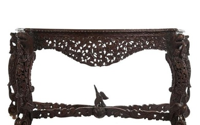 Anglo Indian Carved Hardwood Console Table