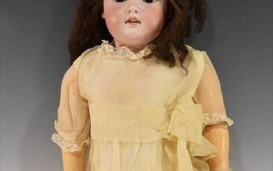Antique 29 Inch German Bisque Head Doll