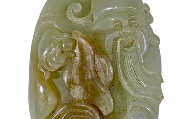 Antique Chinese Probably Carved Jade Sculpture
